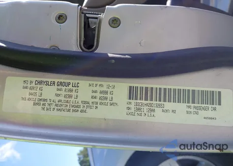 2011 Dodge Caliber Express from USA, damaged, VIN 1B3CB1HA2BD132653